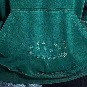 Haute qualité hommes sweats à capuche sweats unisexe Streetwear pull en gros sweats à capuche personnalisés Logo blanc hommes soleil fané sweats à capuche - Product Image 4