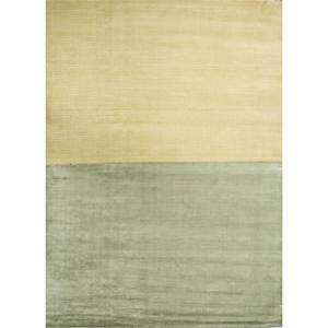 Alfombras de Bambú y Seda Tejidas a Mano Basis Green, Alfombras Clásicas Rectangulares a Rayas de Viscosa para el Hogar, Pasillo, Sala de Estar de Color Sólido - Product Image 1