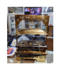 Indian Stainless Steel Hammered Chafing Dish ELEGANT DESIGNS Freezer Safe Tableware Set Food Warmer Handmade Fancy Wholesale - Product Image 1