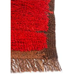 Alfombras de Lana Nayaab de Gran Tamaño Hechas a Mano 9x12, Diseño Rectangular Abstracto Rojo y Naranja, Estilo Clásico para Entrada - Paem-1052 - Product Image 3
