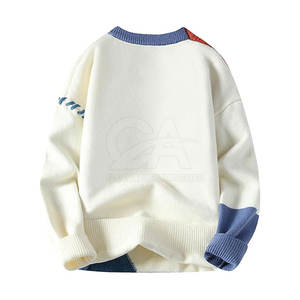 เสื้อสเวตเชิ้ตผู้ชายสไตล์สตรีทคุณภาพสูง ดีไซน์แบบคัลเลอร์บล็อก รับผลิตแบบ OEM ปรับแต่งสีได้ - Product Image 2