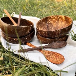 Lacquered coconut bowl white glossy finish lightweight and handmade for weddings parties or stylish dining <b>settings</b> - Product Image 1