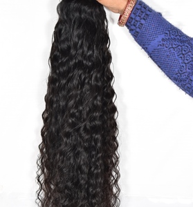 Extensions de cheveux humains Remy indiens 100% naturels pour femmes, ondulation naturelle, couleur noire, tissage de cheveux, 100g par pièce - Product Image 6