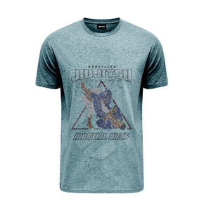 T-shirt personnalisé 100 % coton pour homme, coupe droite, manches courtes, streetwear, sérigraphie, couleur unie, OEM, décontracté, respirant, écologique, séchage rapide - Product Image 1