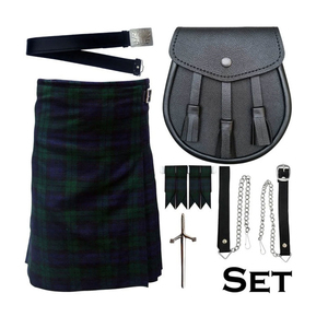 Utility <b>Tartan</b> Kilt Outfit Deal With Accessories Flashes Fly Plaid Sporran <b>Socks</b> Kilt Buckles Kilt Package Deals - Product Image 1