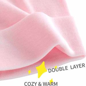 Fabrication pakistanaise Beanie Caps Chapeaux d'hiver de rue avec étiquette personnalisée de couleur rose avec logo personnalisé - Product Image 4