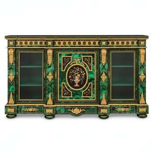 Tables rectangulaires en malachite et ornementées d'ormolus, écologiques et lavables avec fonction amovible - Product Image 4