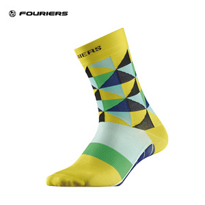 FOURIERS Chaussettes de cyclisme fonctionnelles à enveloppement flexible à 360 degrés - Nylon/DuPont Lycra 9 couleurs Tailles S/M/L/XL - Product Image 5
