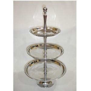 Soporte de pastel de metal pulido mate de 3 niveles con gancho colgante para fiestas de cocina - Product Image 6