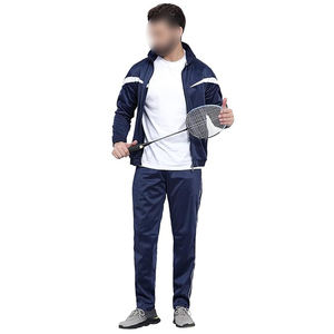 Polyester hommes grande taille vêtements de sport écologiques nouveau Design Tech polaire fermeture éclair à capuche deux pièces Fitness formation costume à capuche ensemble - Product Image 3