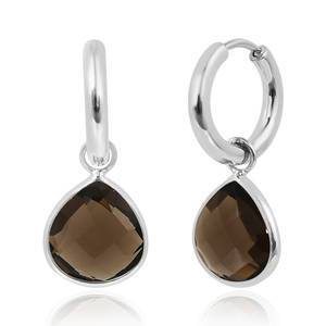 Dernier design, boucles d'oreilles créoles en argent sterling 925 avec pierre précieuse en quartz bleu, boucles d'oreilles pendantes classiques religieuses, cadeau pour femmes - Product Image 6