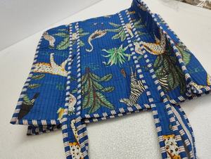 Sac fourre-tout matelassé Kantha, coton fait main, couleur unie, été, épaule ouverte, transport, shopping, voyage, vente en gros - Product Image 3