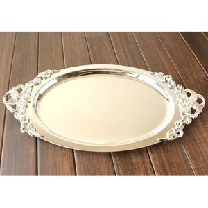 Bandejas para servir alimentos de diseño de hierro Bandejas para servir de metal antiguo para el hogar y el restaurante Bandejas para servir únicas - Product Image 5