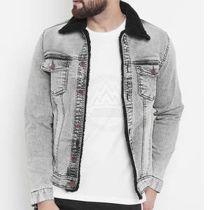 Nouveau design de veste en jean pour hommes veste en jean de couleur unie pour hommes vente en gros de streetwear veste en jean pour hommes - Product Image 1