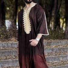 2023 hombres islámico XXL lana Thobe bata etérea algodón tradicional musulmán traje para Eid Daffah Juba Jubbah Thobes - Product Image 2