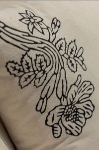 ชุดปลอกหมอนอิงพิมพ์ลายแมกโนเลียสไตล์โบฮีเมียน100% เทคนิคการทอผ้าคอตตอนดิบออร์แกนิกขนาด45X45ซม. สำหรับใช้ในบ้าน - Product Image 3