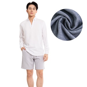 Custom <b>Compression</b> Vintage Casual Printed Quick Dry <b>Spring</b> Vietnam Men's Polyester/Cotton 220g Full Sleeve ODM Woven Shirt - Product Image 6
