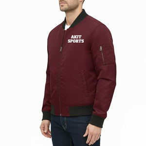 Chaqueta Bomber de Invierno para Hombre de Alta Calidad, Transpirable, Resistente al Viento, con Logotipo Frontal, en Grandes Cantidades - Product Image 3