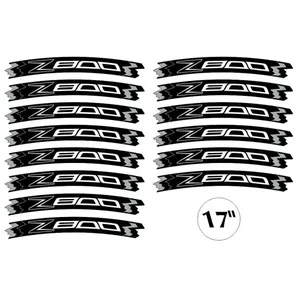 Kit Adesivi Giallo Fluorescente 17'' per Moto Kawasaki Z800, Strisce Adesive Compatibili con Cerchioni Moto - Product Image 2