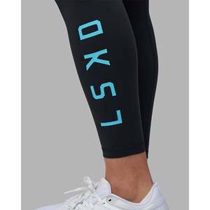 Rep Ultra High-Rise 7/8 <b>Legging</b> <b>with</b> <b>Pockets</b>-<b>Black</b>-Blue Atoll 4-Way Stretch Breathable Ankle-Length Yoga & Fitness Wear XXL - Product Image 3