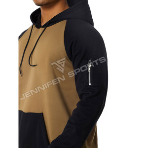 Sports de plein air personnalisé de haute qualité hommes 100% coton polaire double couleur tissu survêtement, pull à capuche, Logo personnalisé, cordon - Product Image 2