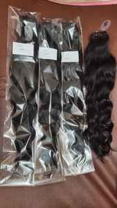 Haute qualité 20 pouces Machine Double trame Remy cheveux couleur naturelle faisceaux de cheveux ondulés toutes les couleurs adaptées - Product Image 2