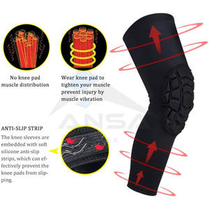 Genouillères de compression, manchon de jambe, genouillère pour tous les sports, équipement de protection pour la lutte, une paire de genouillères rembourrées - Product Image 4