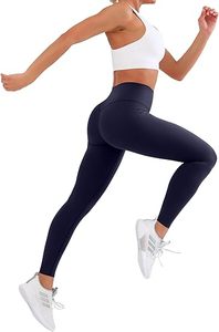 Buttery Soft High-Waisted Full-Length Yoga <b>Leggings</b> for <b>Women</b> Solid <b>Pattern</b> Elastic Waist for Daily Workouts Athletic Front - Product Image 2