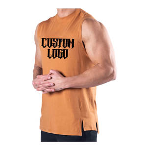 Haute qualité hommes débardeur pour Fitness entraînement Slim Fit Gym porter respirant sans manches Sport gilet vente en ligne tricoté lavé - Product Image 2