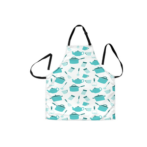 Wholesale Customized Print Best Selling <b>Kitchen</b> <b>Apron</b> Set 100% Cotton Cooking <b>Kitchen</b> <b>Apron</b> - Product Image 1