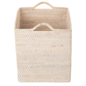 <b>Square</b> Rattan <b>Basket</b> with slightly protruding handles Handmade Storage <b>Basket</b> Wholesale eco-friendly Made in Viet Nam - Product Image 2