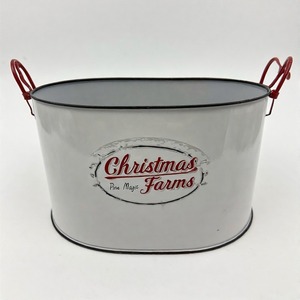 Maceta de encanto de invierno en metal hecho a mano para exhibiciones navideñas en jardines y esquinas de vacaciones con acentos de hoja perenne - Product Image 6