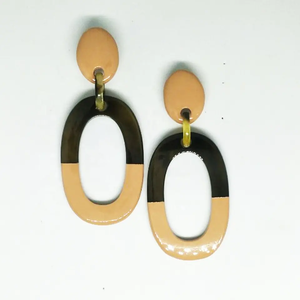 2026 Best Selling Handmade Buffalo Horn Lacquer Dangle <b>Earrings</b> Trendy Style Hot Sale in USA - Product Image 3