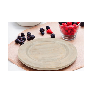 Plateau de cuisine rond en bois d'acacia écologique pour la vaisselle - Product Image 1
