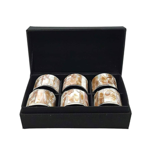 Rond de serviette avec incrustation d'os design moderne avec anneau de serviette design fait main et support à bas prix - Product Image 5