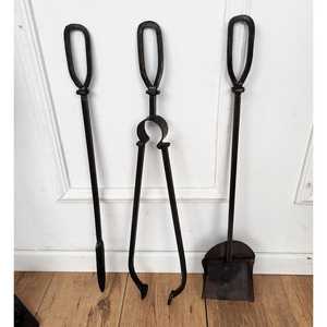 Juego de 3 herramientas de fuego Vintage decorativas de lujo para el hogar, interior y exterior, incluye 3 herramientas, juego de chimenea y accesorios, suministros de jardín - Product Image 5
