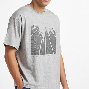 T-shirt surdimensionné 100 % coton personnalisé à faible MOQ pour hommes - Séchage rapide, respirant, style décontracté - Product Image 3