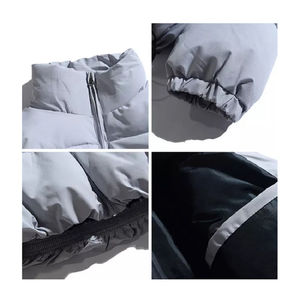 Manteaux chauds légers d'extérieur avec logo personnalisé Manteau d'hiver en duvet de bulles d'air pour hommes Vestes en coton - Product Image 4