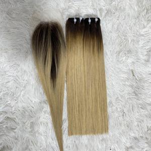 PRIX DE GROS Super double dessiné os droit blond en vrac faisceaux de cheveux cuticule aligné extensions de cheveux humains - Product Image 6