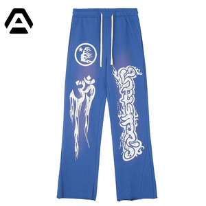 Confortable couleur bleue de haute qualité décontracté course à pied pantalons de sport de plein air pantalon de style évasé pour les hommes porter par des industries incroyables - Product Image 2