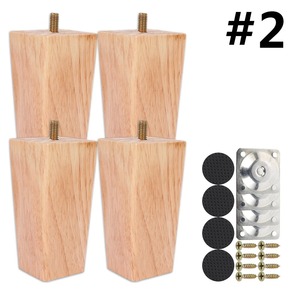 Reemplazo de patas de sofá de madera de caucho cónico para muebles, sofá, silla, taburete otomano, mesa de centro y cama, Hospital y uso al aire libre - Product Image 5