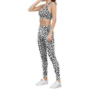 Top qualité tissu doux respirant Slim Fit femmes Yoga ensemble en gros taille haute Legging et soutien-gorge Fitness ensemble pour vêtements actifs - Product Image 3