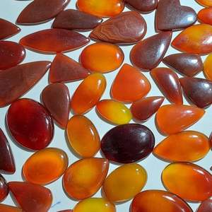 100% cabujón de jaspe verde Natural grado AAA parte posterior plana forma de mezcla de piedras preciosas sueltas para joyería - Product Image 2