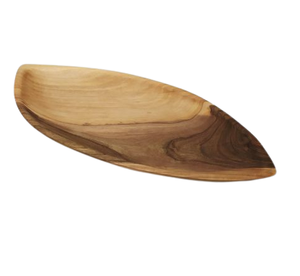 Ensemble de 2 plateaux de service en bois d'acacia de haute qualité avec poignée en métal Design Art déco pour la cuisine et le service de nourriture de Noël - Product Image 2