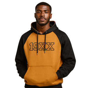 Sweat à capuche brodé Alpha APA Premium Or Vieilli & Noir Manches Raglan Vêtements de Fraternité Grecque Divine Nine Année de Fondation 190X - Product Image 1