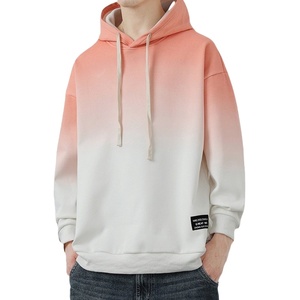 Nuevo diseño de logotipo personalizado etiqueta ecológica sudaderas con capucha para hombre gradiente ácido lavado vintage de talla grande sudaderas con capucha para hombre - Product Image 2