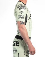 Rashguard MMA BJJ personnalisé imprimé, respirant, séchage rapide, en Spandex/Polyester, impression numérique, OEM, haute qualité, homme, manches courtes, 240g