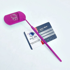 TPK-Pink เฮลโลคิตตี้อุปกรณ์ต่อขนตาสแตนเลสแบบแข็งพิมพ์ลายสีชมพูสำหรับช่างขนตาโลโก้ตามต้องการ - Product Image 5