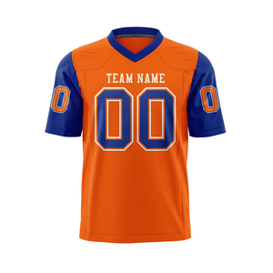 Maillot de football américain universitaire en gros, uniforme en polyester 180 GSM à manches courtes, respirant, grande taille, vêtements de sport d'équipe - Product Image 3