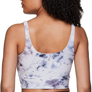 Vente en gros de soutien-gorge de sport pour femmes fitness sans couture Gym Yoga Wear High Impact Rembourré Compression Strappy Logo personnalisé OEM Bra Design - Product Image 6